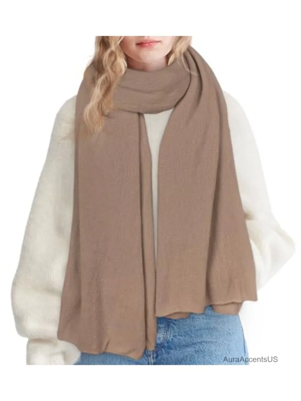 Chunky Knit Winter Scarf Oversized Shawl Wrap for Women Soft Acrylic Cozy Warm